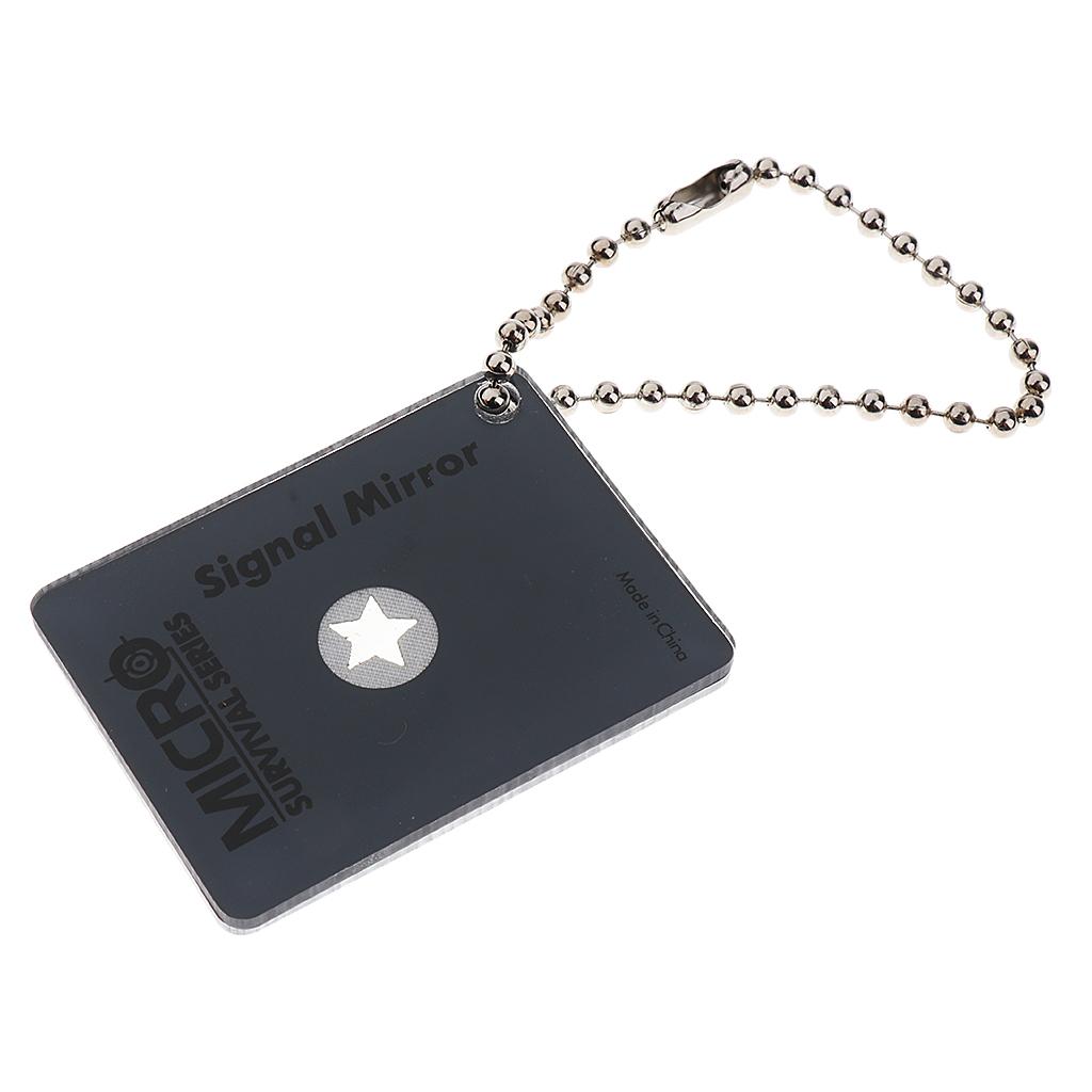 Signal Mirror Rescue - Überlebens-Reflektorspiegel aus Acryl, Notfall-Signalisierungswerkzeug, kompaktes Rettungszubehör