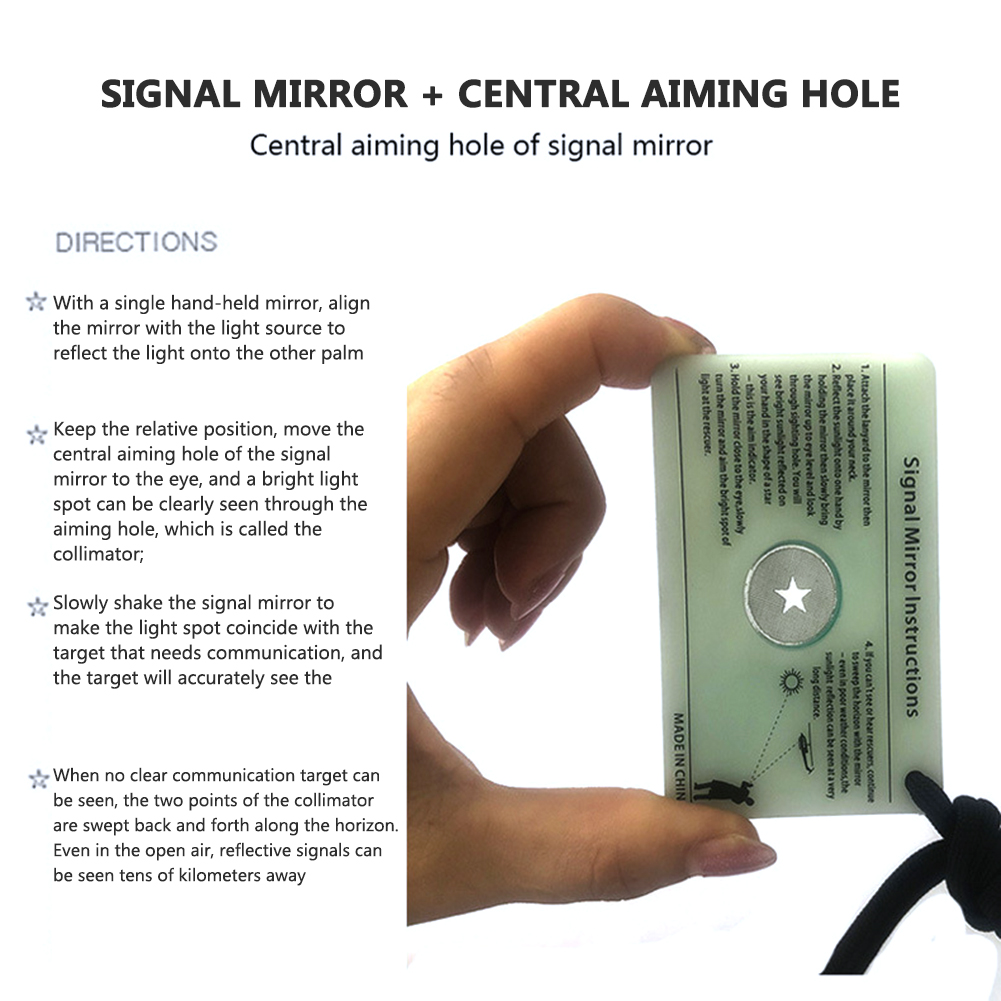 Signal Mirror Rescue - Multifunktionaler Überlebens- und Notfall-Signalspiegel für Marine,