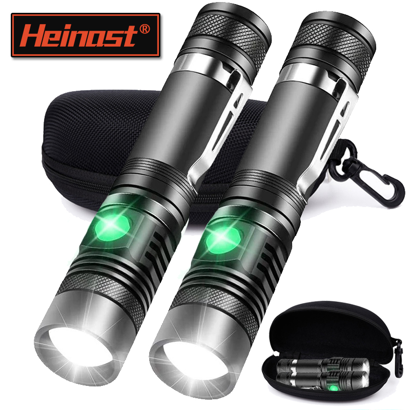 Outdoor Adventure Hunt - Wiederaufladbare T6-Handtaschenlampe, verwenden Sie 18650-Zoom-Taschenlampe, tragbare