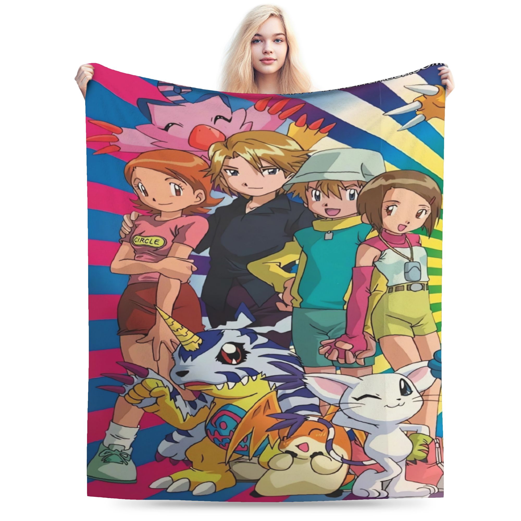 Outdoor Adventure Girl - Digimon Adventure Decken, hochwertige, superweiche Überwurfdecke