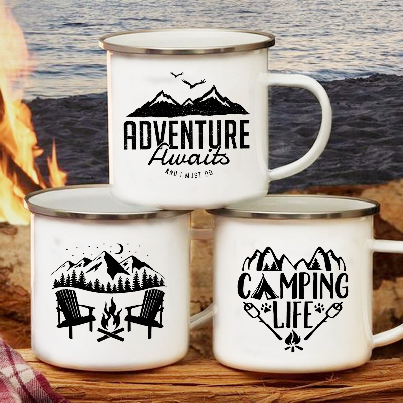 Outdoor Adventure Friends - Abenteuer erwartet Camping Tassen Happy Campers