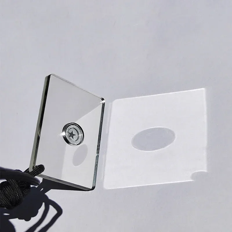 Signal Mirror Rescue - Überlebens-Signalspiegel mit Pfeife/Kompass/Schlüsselband – Notfall- und