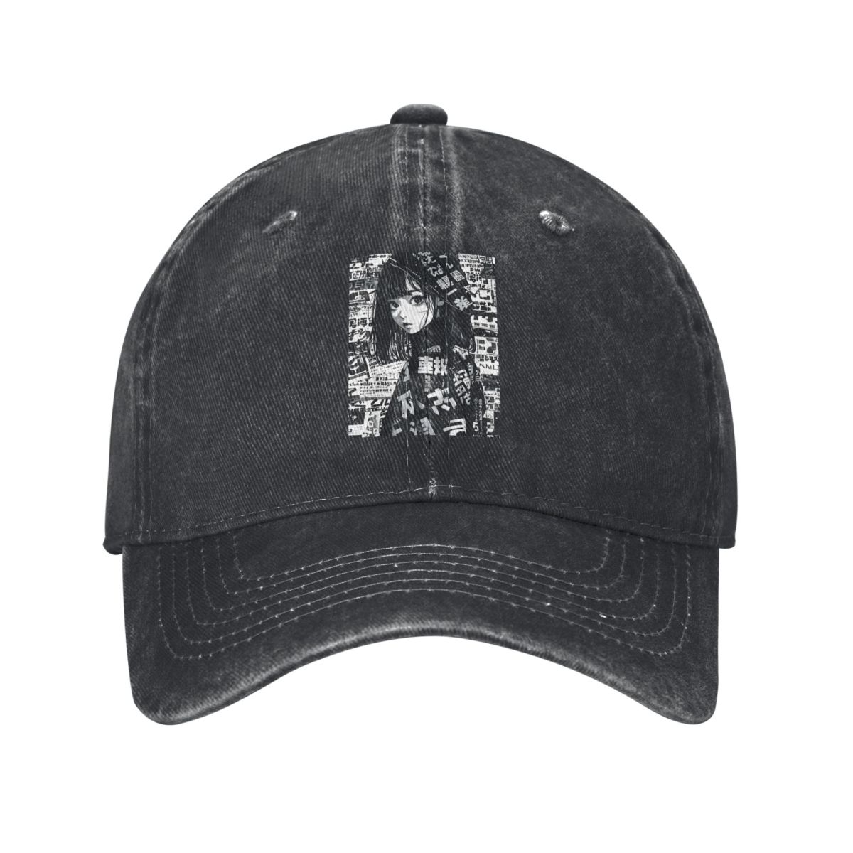 Outdoor Adventure Girl - Grunge Anime Manga Girl Denim Hut