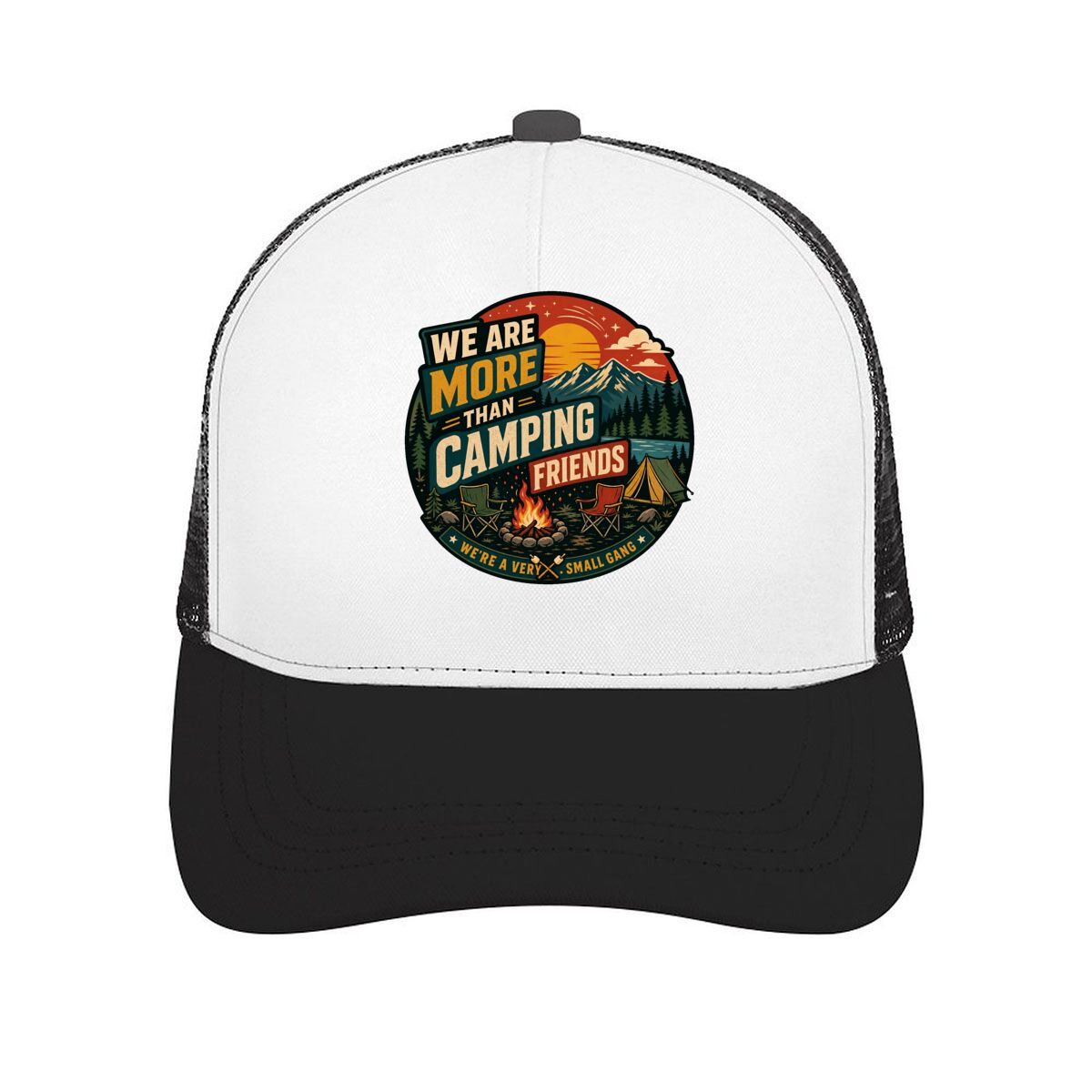 Outdoor Adventure Friends - Retro Camping Friends Adventure Quot Mesh-Baseballkappe,